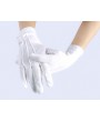 White Cotton Gloves with Snap Closure 6 Pairs Parade Gloves for Polices