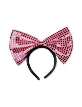 Party Costume Accessory Sequin-Sheen LED Flashing Bow Headband