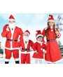 Adult Christmas Santa Claus Costume Suit Set